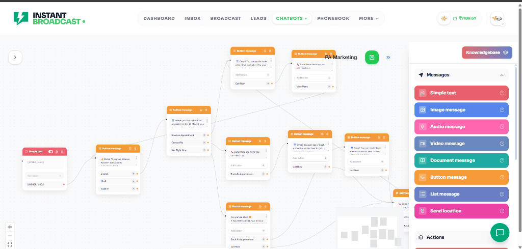 Chatbot Flow Builder