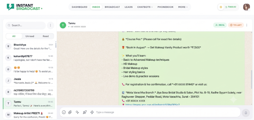 Shared Multi-Agent Team Inbox for WhatsApp